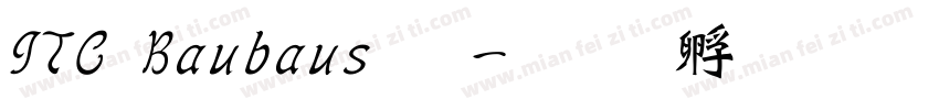 ITC Baubaus粗字体转换